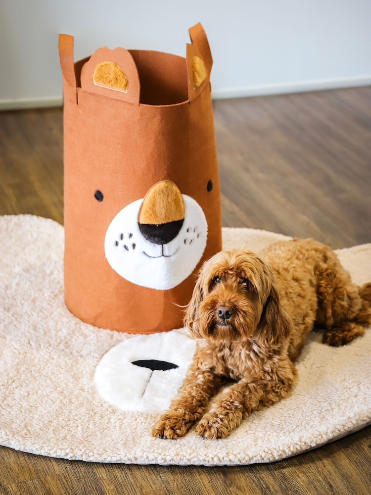 Rosewood Brown Lion Dog Toy Basket - Image 1 of 4 Rosewood Brown Lion Dog Toy Basket - Image 1 of 4