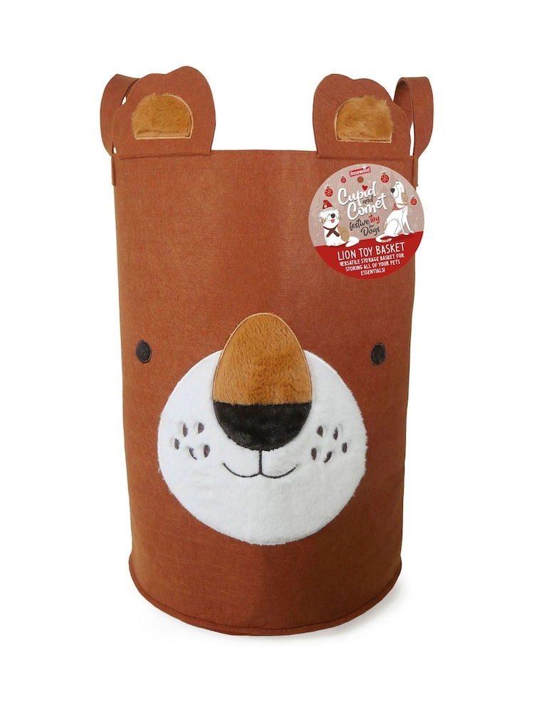 Rosewood Brown Lion Dog Toy Basket - Image 2 of 4 Rosewood Brown Lion Dog Toy Basket - Image 2 of 4