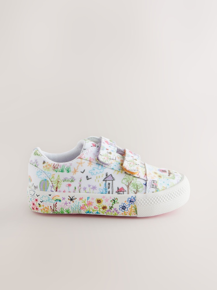 Multi Character Standard Fit (F) Chunky Trainers With Touch Fastening - Image 2 of 5