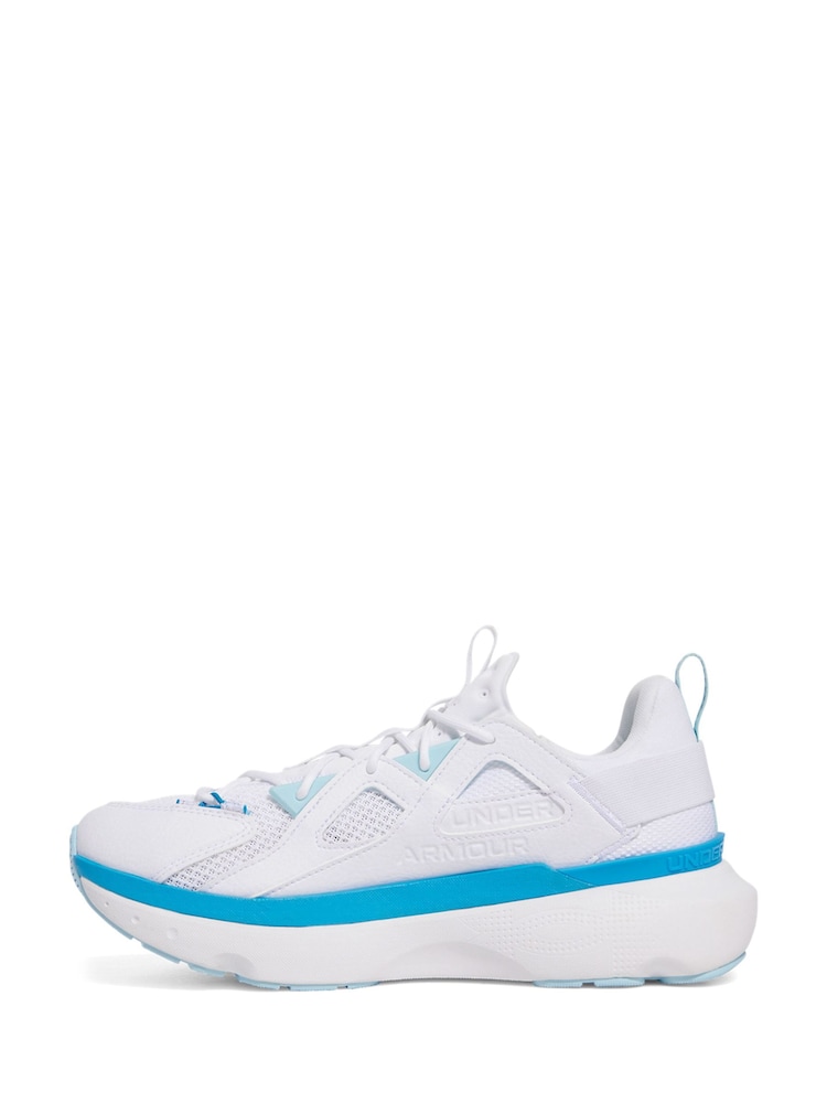 Under Armour White/Blue Infinite Movement SE Trainers - Image 2 of 5