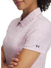 Under Armour Pink/White Golf Play Off 3.0 Printed Polo Shirt - Image 3 of 3