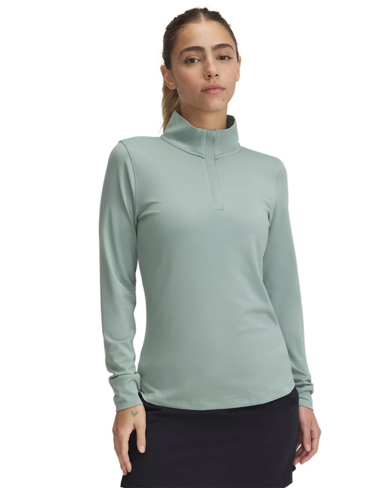 Under Armour Green Golf Play Off 1/4 Zip Sweatshirt - Image 1 of 3
