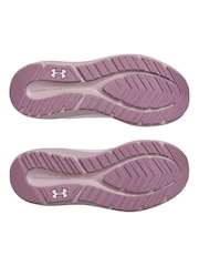Under Armour White/Purple Charged Pursuit Trainers - Image 6 of 6