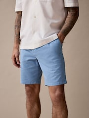 Blue Slim Fit Stretch Chinos Shorts - Image 1 of 10