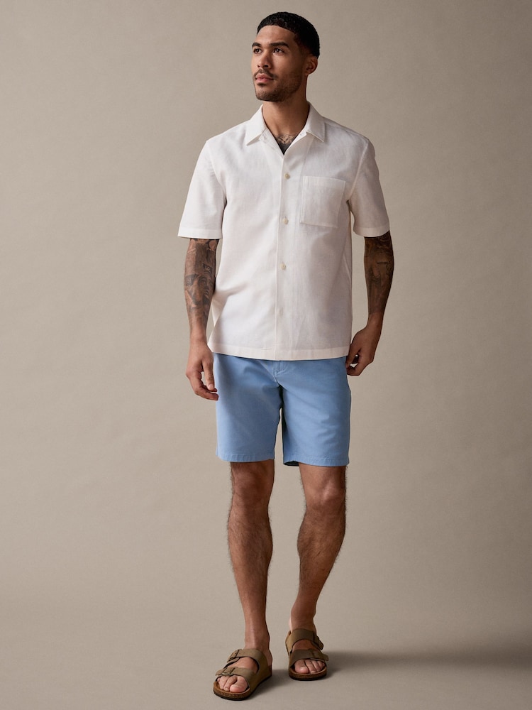 Blue Slim Fit Stretch Chinos Shorts - Image 2 of 10