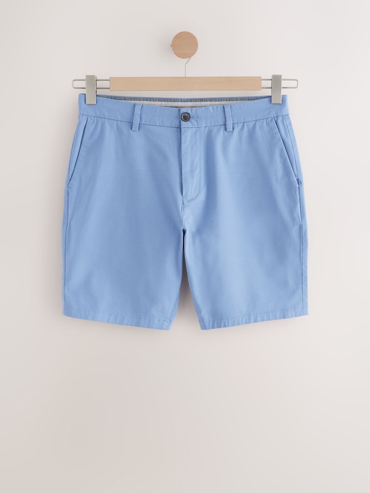 Blue Slim Fit Stretch Chinos Shorts - Image 6 of 10