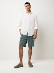 Seafoam Blue Straight Fit Stretch Chinos Shorts - Image 2 of 9
