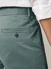 Seafoam Blue Straight Fit Stretch Chinos Shorts - Image 5 of 9