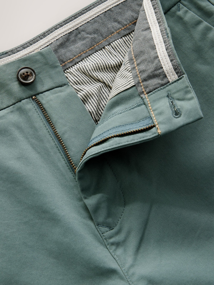Seafoam Blue Straight Fit Stretch Chinos Shorts - Image 8 of 9