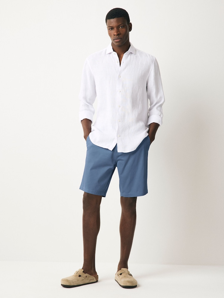 Blue Straight Fit Stretch Chinos Shorts - Image 2 of 8