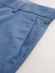 Blue Straight Fit Stretch Chinos Shorts - Image 8 of 8