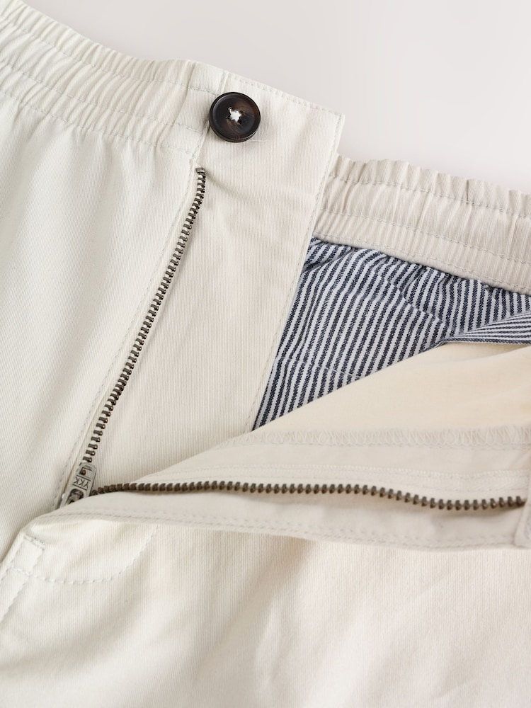 Ecru Elasticated Waist Chino Shorts - Image 10 of 12