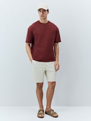 Ecru Elasticated Waist Chino Shorts - Image 2 of 12