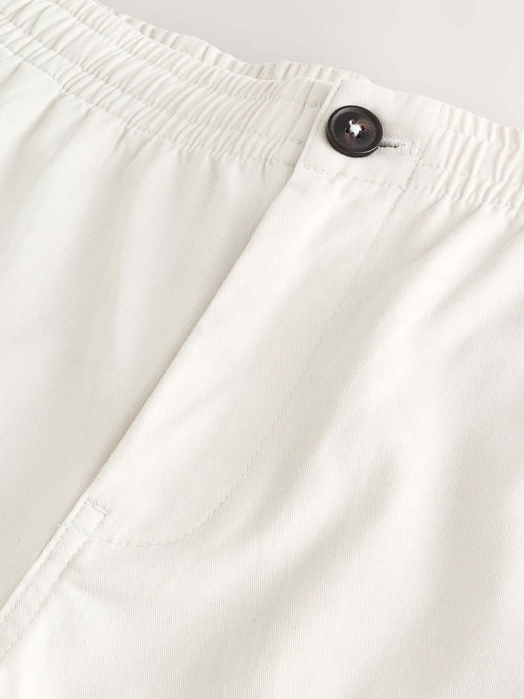 Ecru Elasticated Waist Chino Shorts - Image 9 of 12