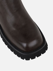 Simmi London Brown Brian Knee High Chunky Boots - Image 3 of 4