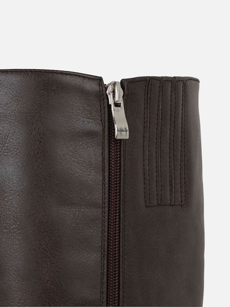 Simmi London Brown Brian Knee High Chunky Boots - Image 4 of 4 Simmi London Brown Brian Knee High Chunky Boots - Image 4 of 4