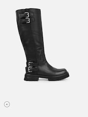 Simmi London Black Brian Knee High Chunky Boots - Image 2 of 4