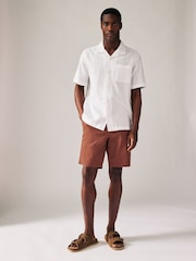Rust Red Slim Fit Stretch Chinos Shorts - Image 2 of 9