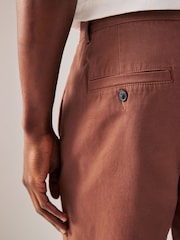 Rust Red Slim Fit Stretch Chinos Shorts - Image 5 of 9