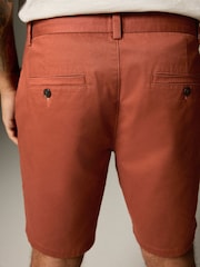 Rust Red Straight Fit Stretch Chinos Shorts - Image 5 of 6