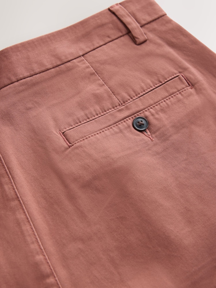 Roșu ruginiu - Croi drept - Pantaloni scurți elastici cu Pantaloni chino - Image 9 of 10