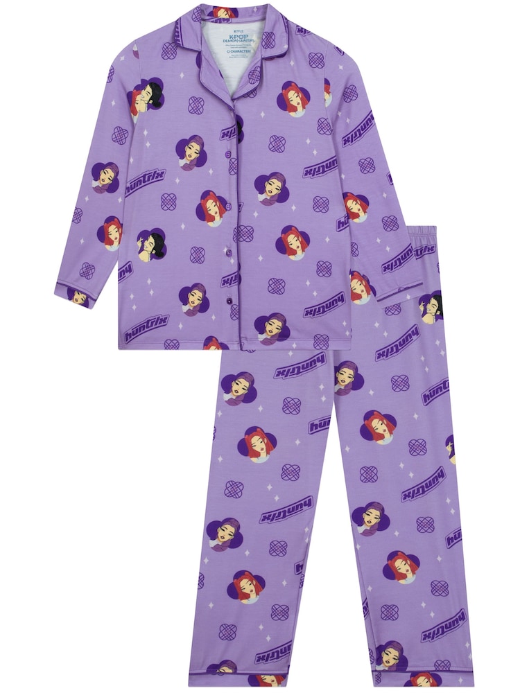 Character K Pop Demon Hutrix Button Up Pyjamas Set - Εικόνα 1 από 11