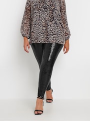Yours Curve Leggings mit Pailletten - Bild 1 von 5