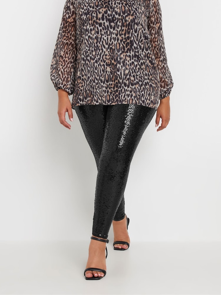 Yours Curve Leggings mit Pailletten - Bild 1 von 5 Yours Curve Leggings mit Pailletten - Bild 1 von 5