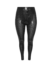 Yours Curve Leggings mit Pailletten - Bild 5 von 5