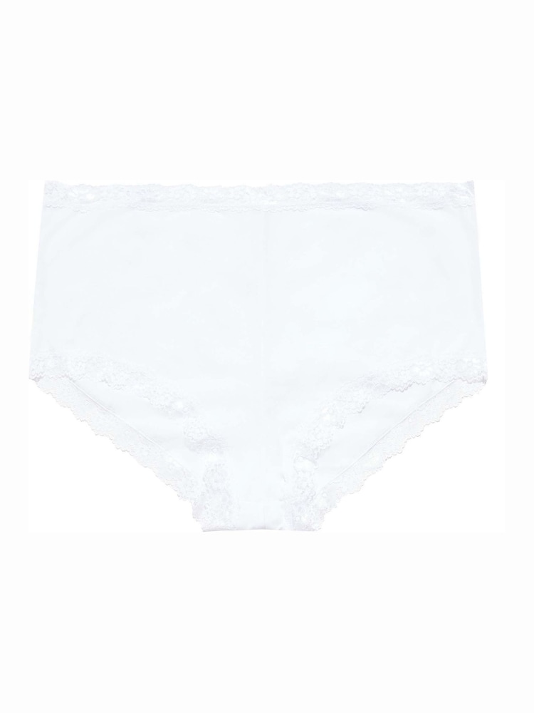 Yours Curve – Shorts mit Spitzenbesatz aus 100 % Baumwolle im 4er-Pack - Bild 3 von 3 Yours Curve – Shorts mit Spitzenbesatz aus 100 % Baumwolle im 4er-Pack - Bild 3 von 3