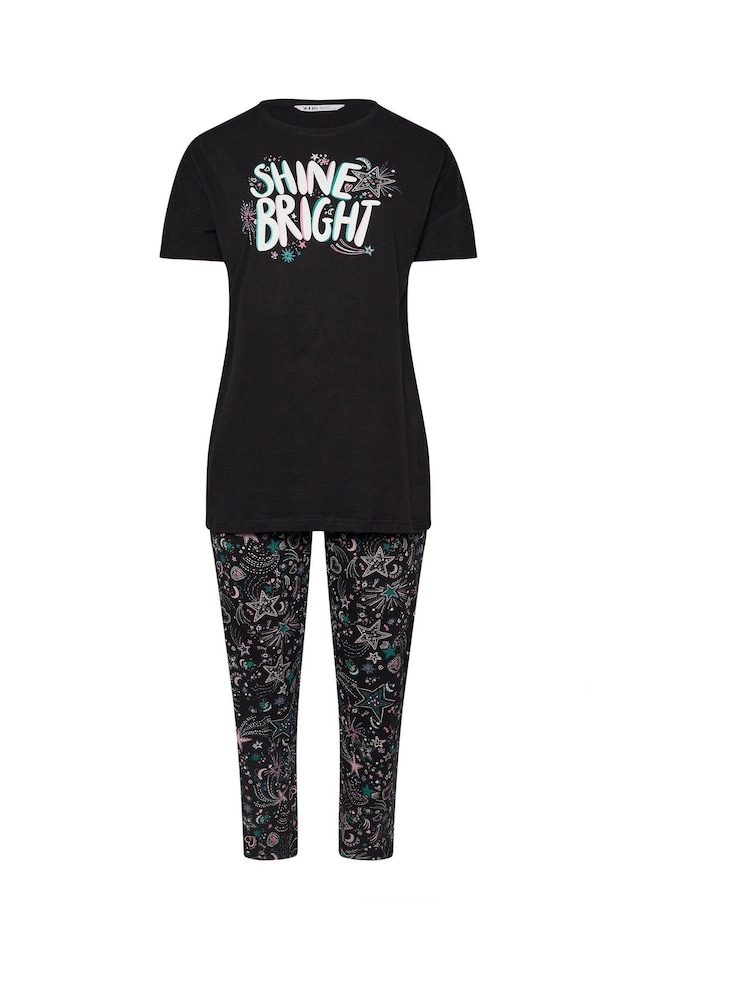 Yours Curve Shine Bright Wide Leg 100% Cotton Pyjamas Set - Imagen 5 de 5 Yours Curve Shine Bright Wide Leg 100% Cotton Pyjamas Set - Imagen 5 de 5