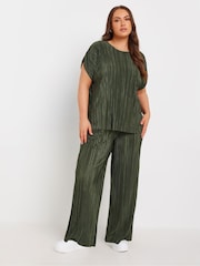 Yours Curve Green Limited Plisse Top - Image 2 of 5