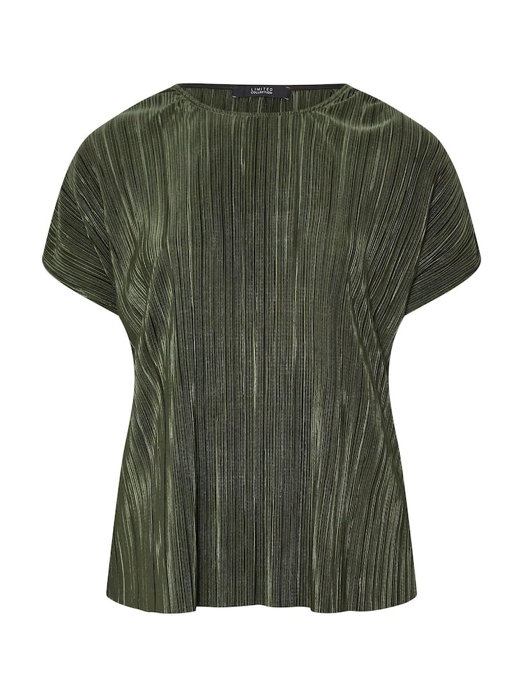 Yours Curve Green Limited Plisse Top - Image 5 of 5