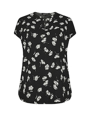 Yours Curve Black Notch Neck Top - Image 5 of 5
