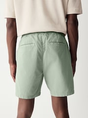 Sage Green Stretch Cotton Elasticated Waist Shorts - Image 2 of 9