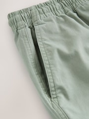 Sage Green Stretch Cotton Elasticated Waist Shorts - Image 9 of 9