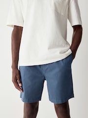 Blue Stretch Cotton Elasticated Waist Shorts - Image 1 of 10