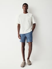 Blue Stretch Cotton Elasticated Waist Shorts - Image 2 of 10