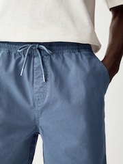 Blue Stretch Cotton Elasticated Waist Shorts - Image 4 of 10