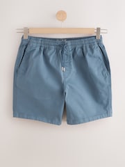 Blue Stretch Cotton Elasticated Waist Shorts - Image 6 of 10