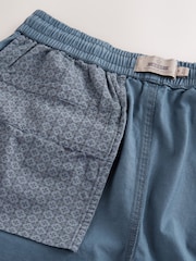 Blue Stretch Cotton Elasticated Waist Shorts - Image 9 of 10