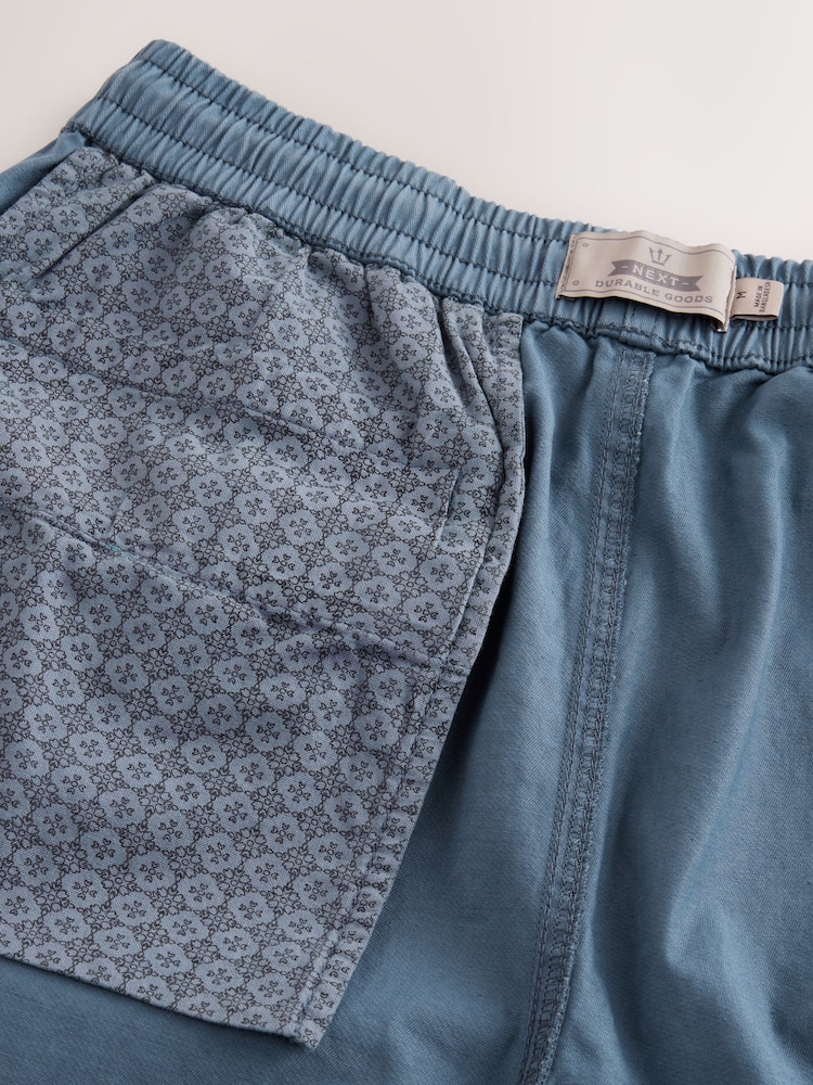 Blauw - Stretch Cotton Elasticated Waist Shorts - Image 9 of 10