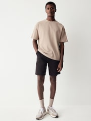 Black Stretch Cotton Elasticated Waist Shorts - Image 3 of 9