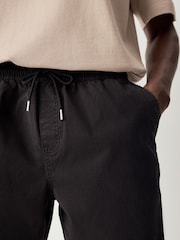 Black Stretch Cotton Elasticated Waist Shorts - Image 4 of 9