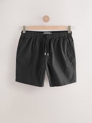 Black Stretch Cotton Elasticated Waist Shorts - Image 6 of 9