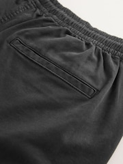 Black Stretch Cotton Elasticated Waist Shorts - Image 9 of 9