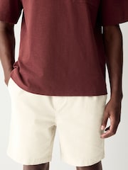 Ecru Stretch Cotton Elasticated Waist Shorts - Image 1 of 10