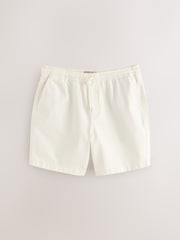 Ecru Stretch Cotton Elasticated Waist Shorts - Image 6 of 10