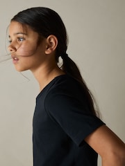Tricou cu decolteu în V din amestec de bumbac Reiss Bailey - Image 1 of 4