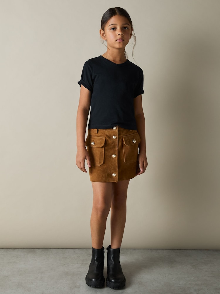 Tricou cu decolteu în V din amestec de bumbac Reiss Bailey - Image 3 of 4